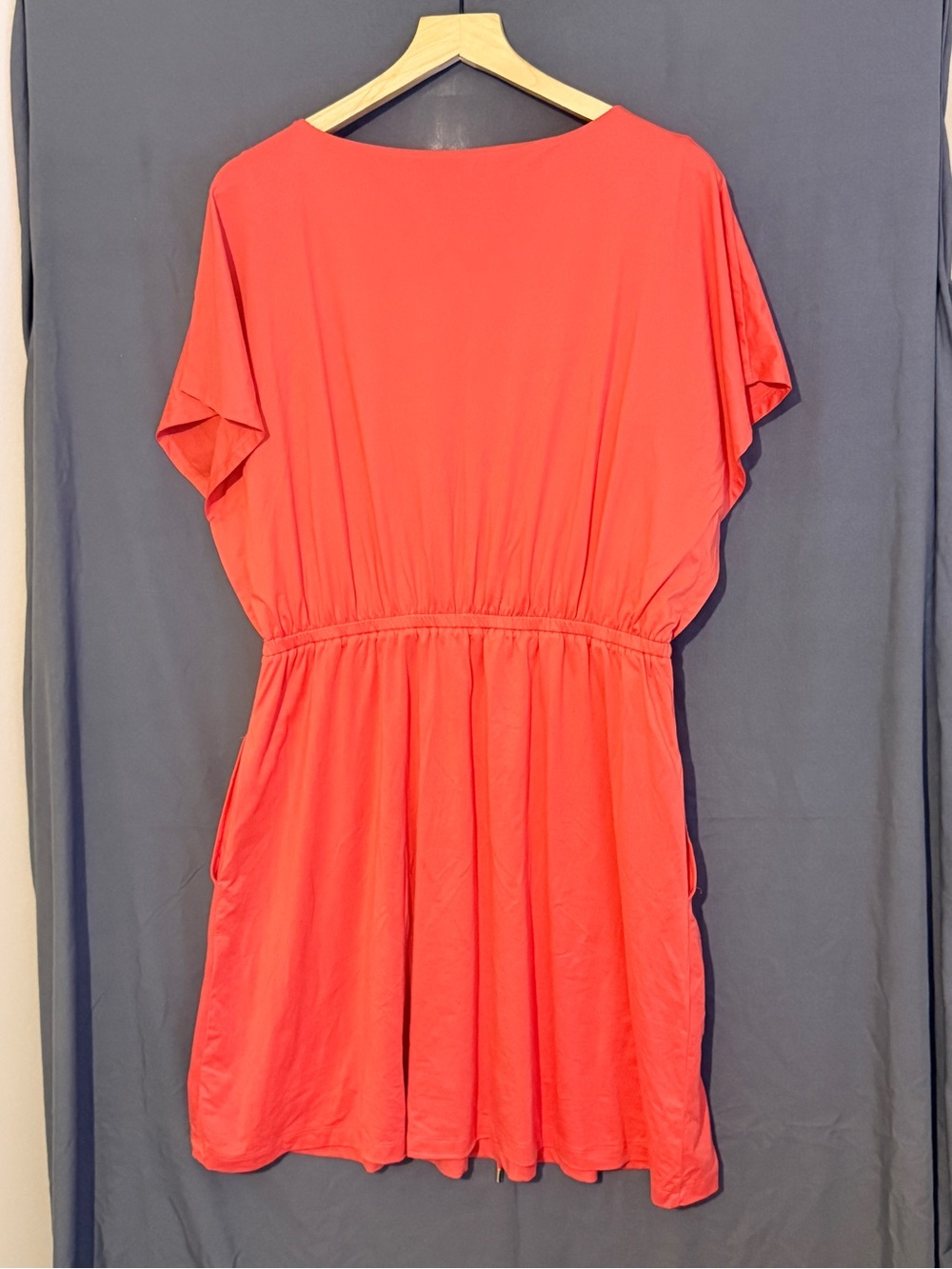 Soma Coral V-Neck Dress - Picture 4 of 5